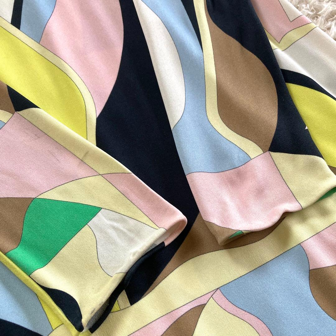 エミリオプッチ シルク混 プッチ柄 ワンピース 総柄 幾何学模様 マルチ