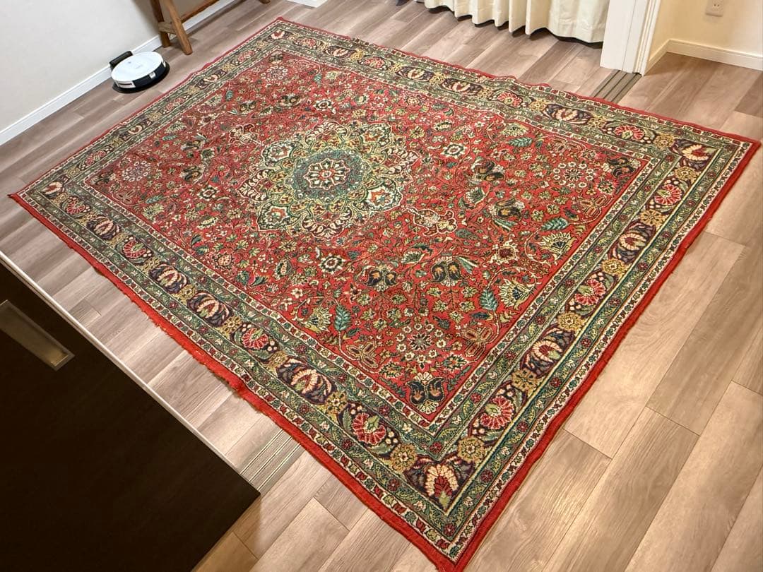 ロシア製】ヴィンテージラグ(約194×281cm)ウズベキスタン蚤の市で購入