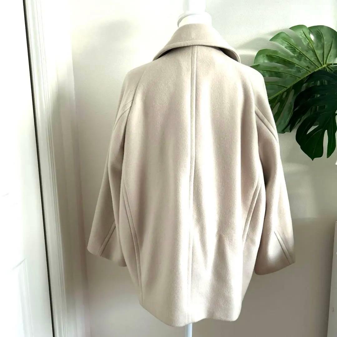 新品！【リヴドロワ】ベージュ ラグランPコート S 36 ウールコート