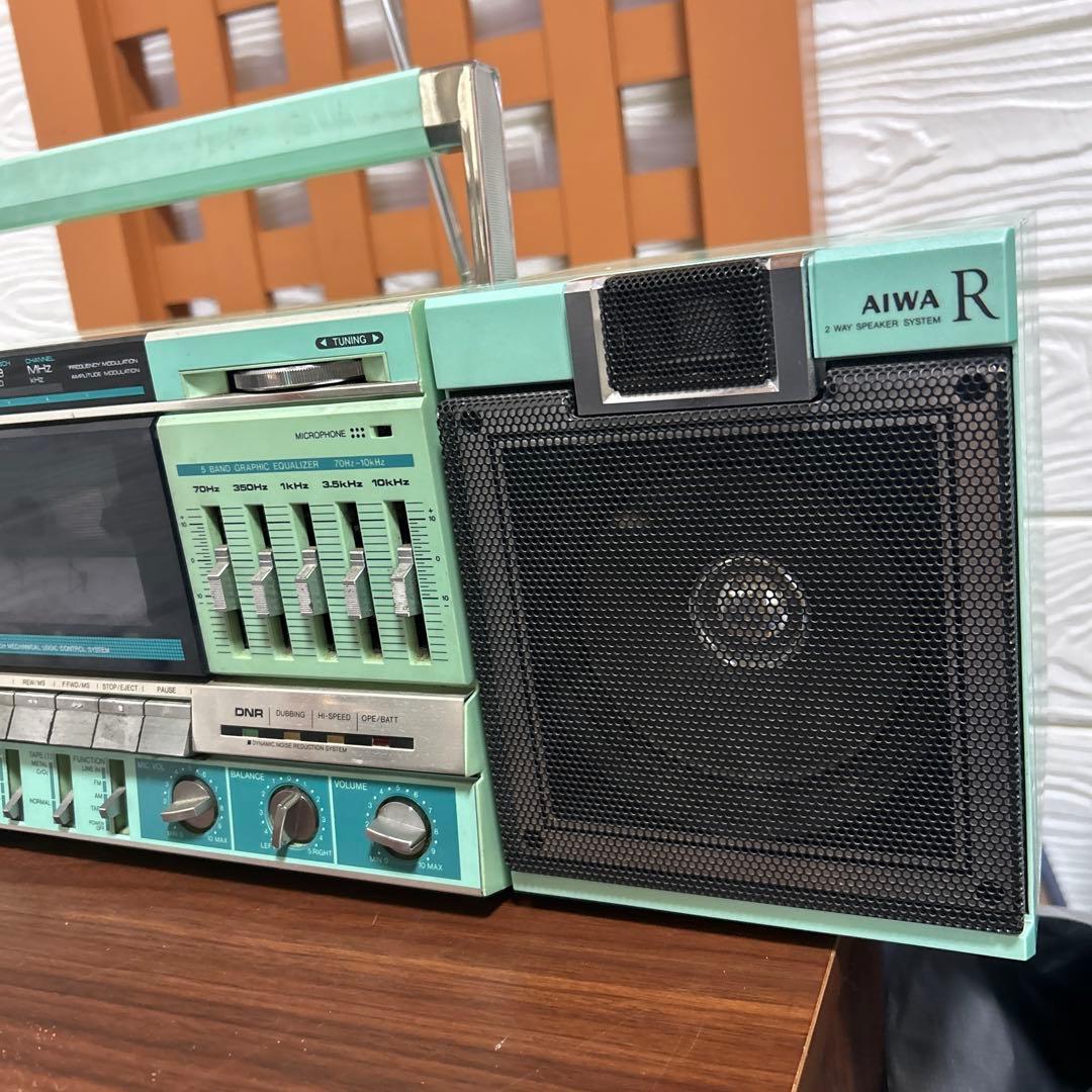 希少AIWA CA-W5 ラジカセ ジャンク 昭和レトロ パステルカラー - メルカリ