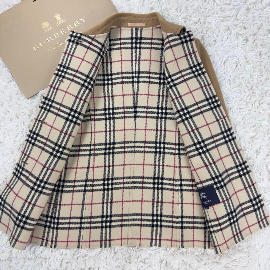 美品】バーバリーロンドン ダブルフェイス ウールカシミヤコート ノバ