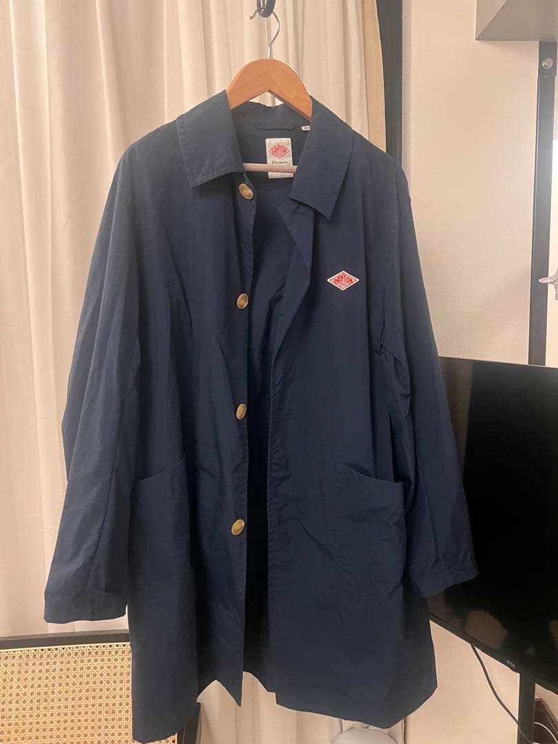 DANTON ネイビー ステンカラーコート サイズ40 - メルカリ