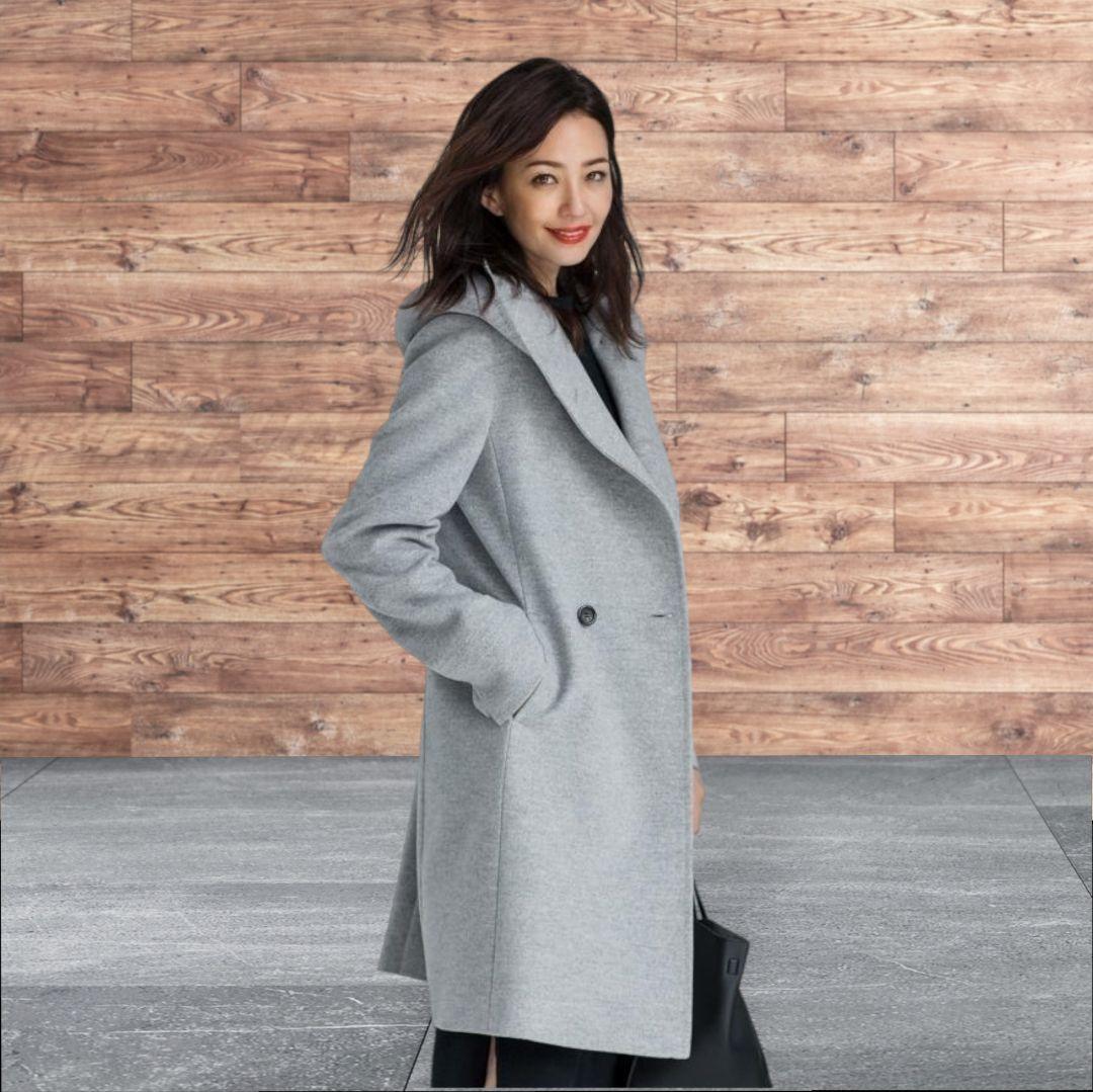 23区 サイズ38 ウールアンゴラ ビーバー フーデッド コート - メルカリ