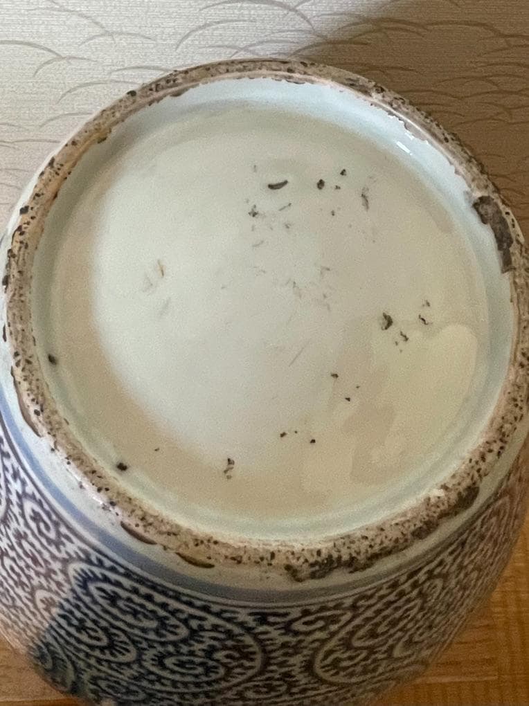 美品 古伊万里 染付蛸唐草 壺 傷なし 木箱有り - メルカリ