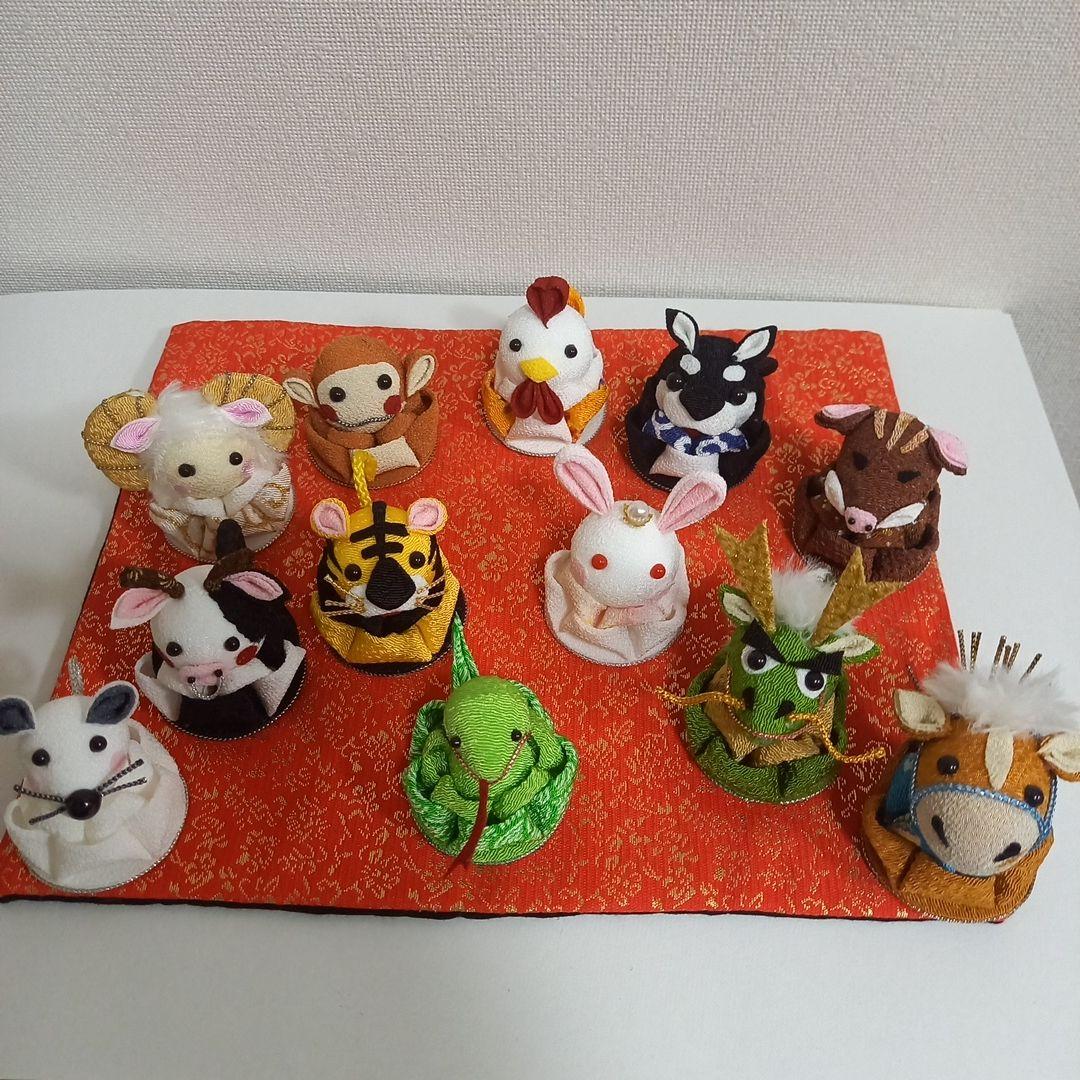 つまみ細工 お正月 十二支 ちりめん細工 - メルカリ