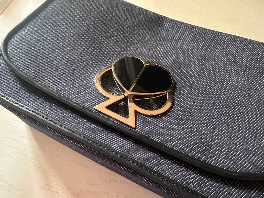 ケイトスペード ショルダーバッグ デニム ニコラ ターンロック