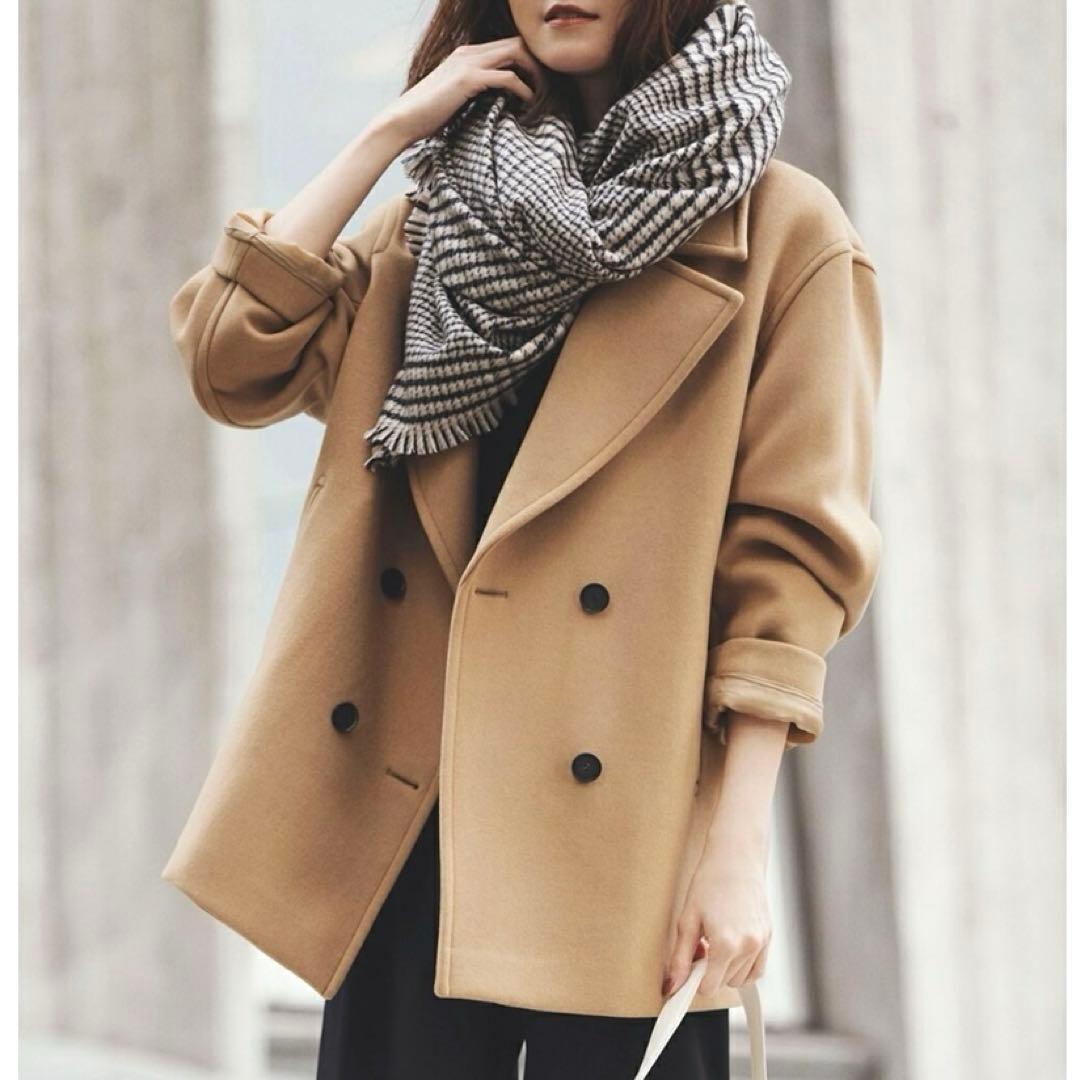 未使用品✨23区 ソフトメルトン ピーコート キャメル 大きいサイズ3XL