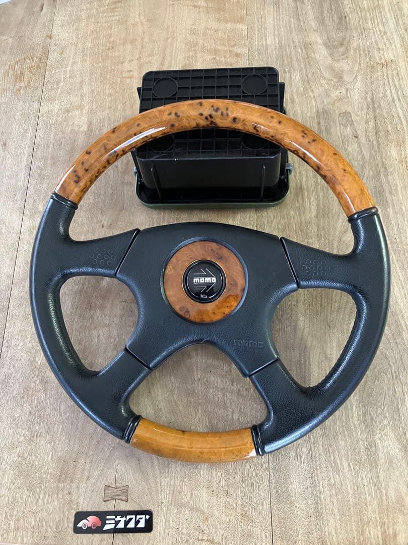 momo オリンピック3 36.5π レザーマホガニーウッドコンビ絶版品