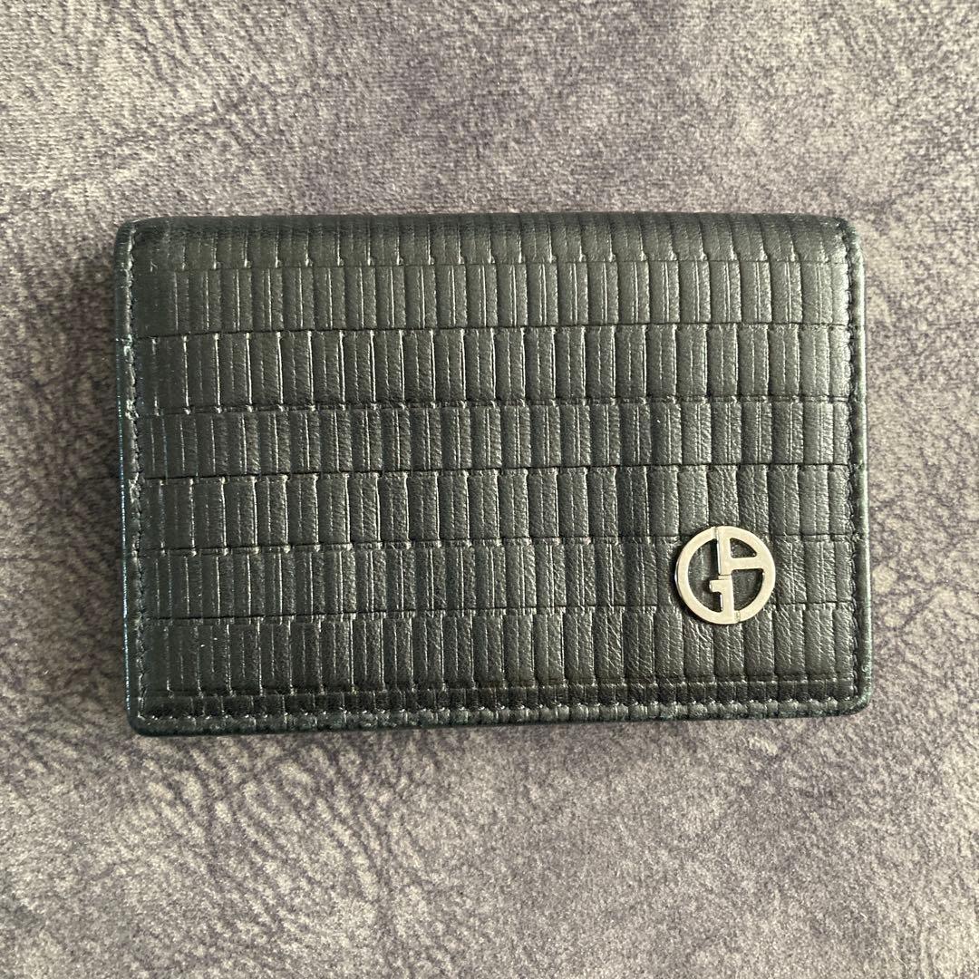 GIORGIO ARMANI ジョルジオアルマーニ カードケース 名刺入れ 黒