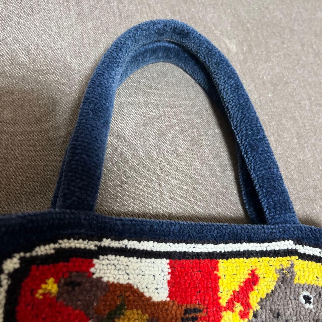 三鷹の森ジブリ美術館限定 となりのトトロ シェニール織バッグ 紺