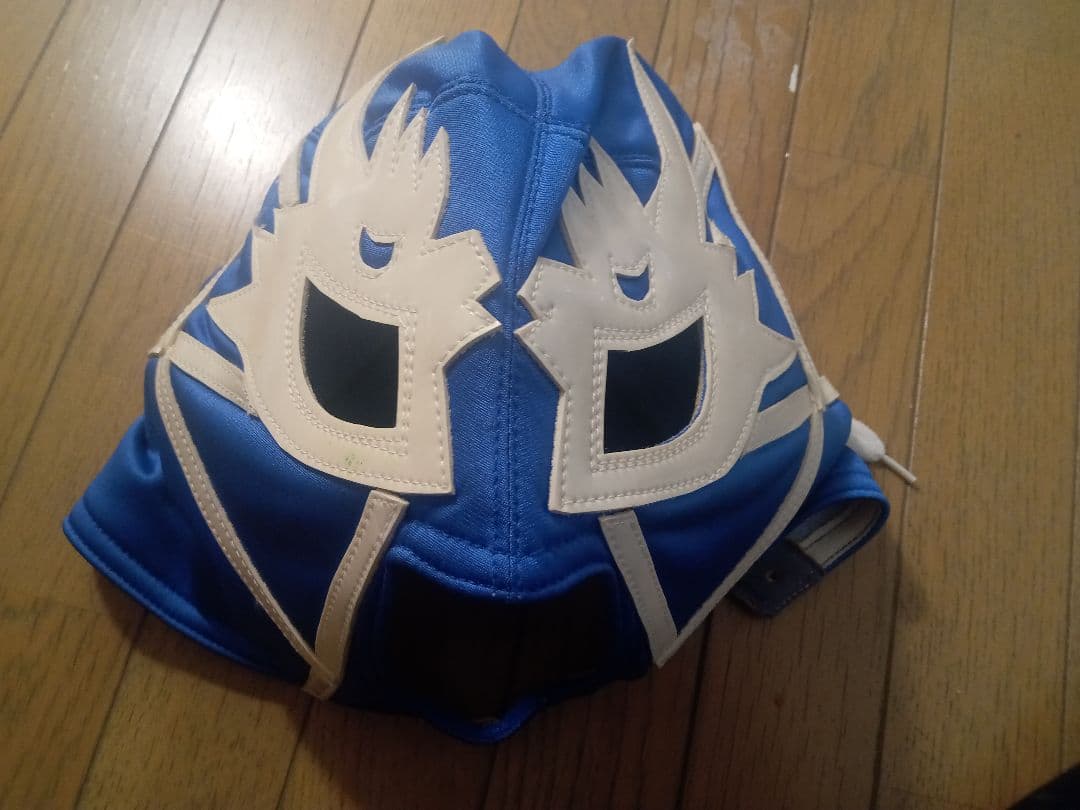 獅龍 プロレスマスク 青 サイン入り - メルカリ