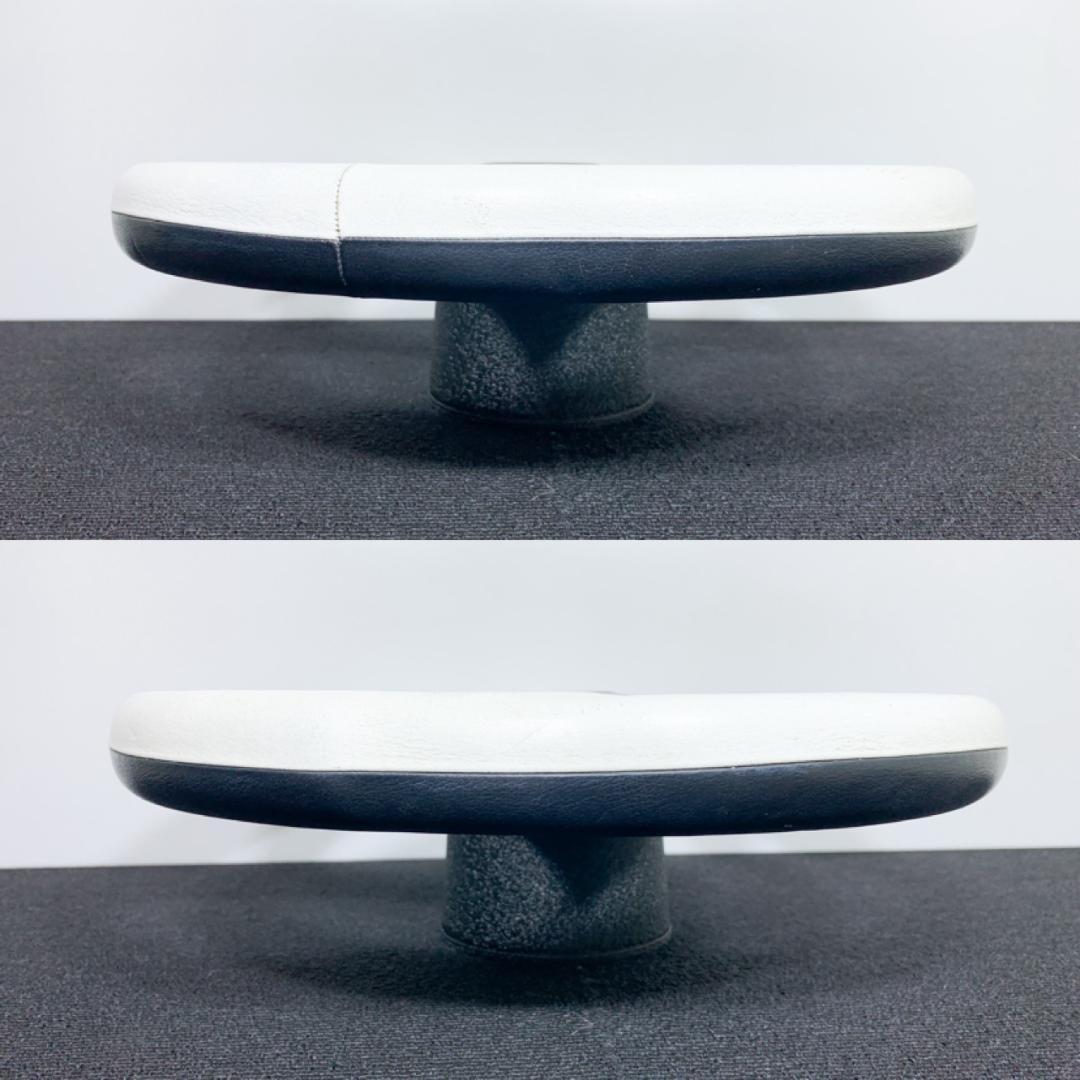 激レア イタルボランテ ホワイト×ブラック レザーステアリング 33φ