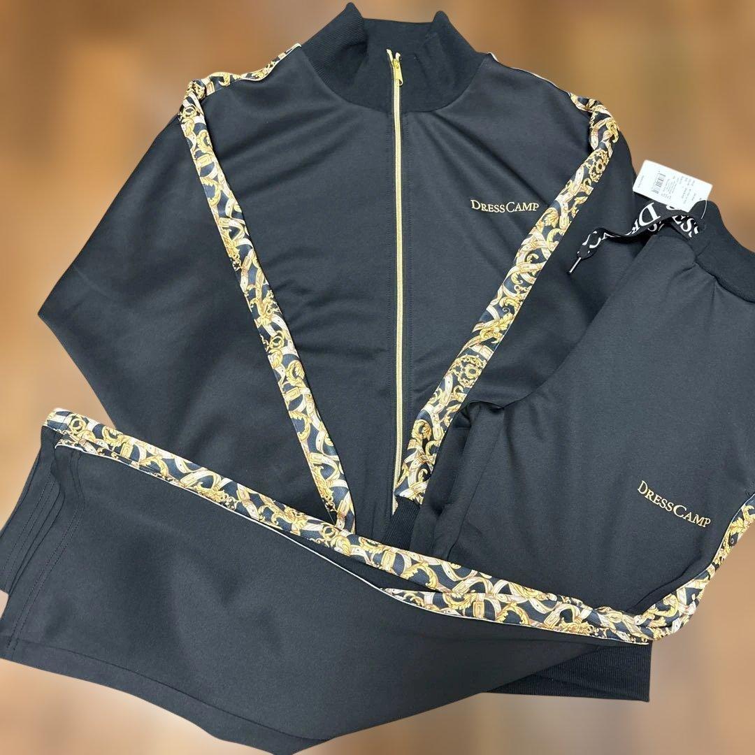 DRESSCAMPドレスキャンプのブラックジャージセットアップ - メルカリ