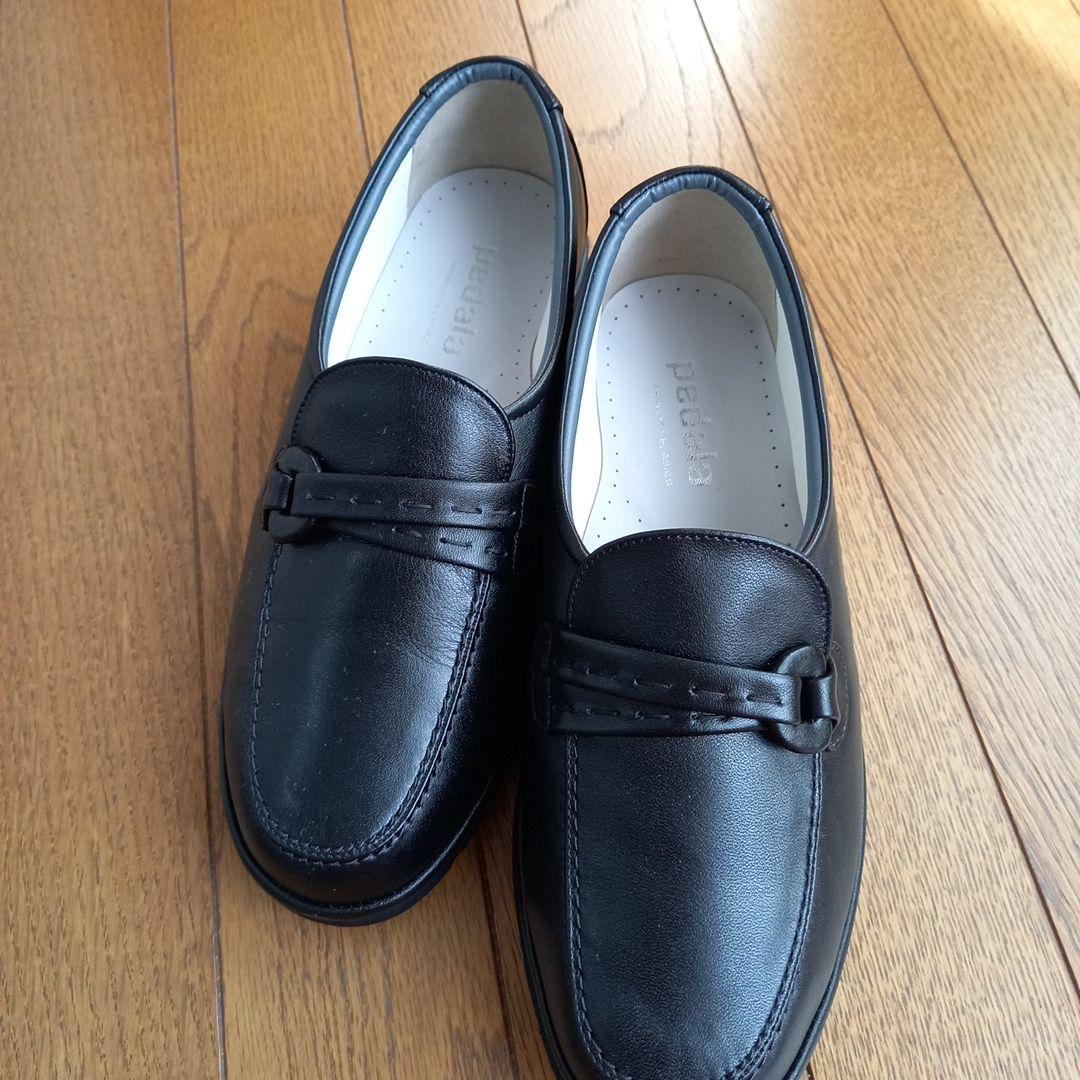 快適☆pedala　新品ブラック ローファー ASICS WALKING（アシックスウォーキング） ローファー PEDALA（ペダラ