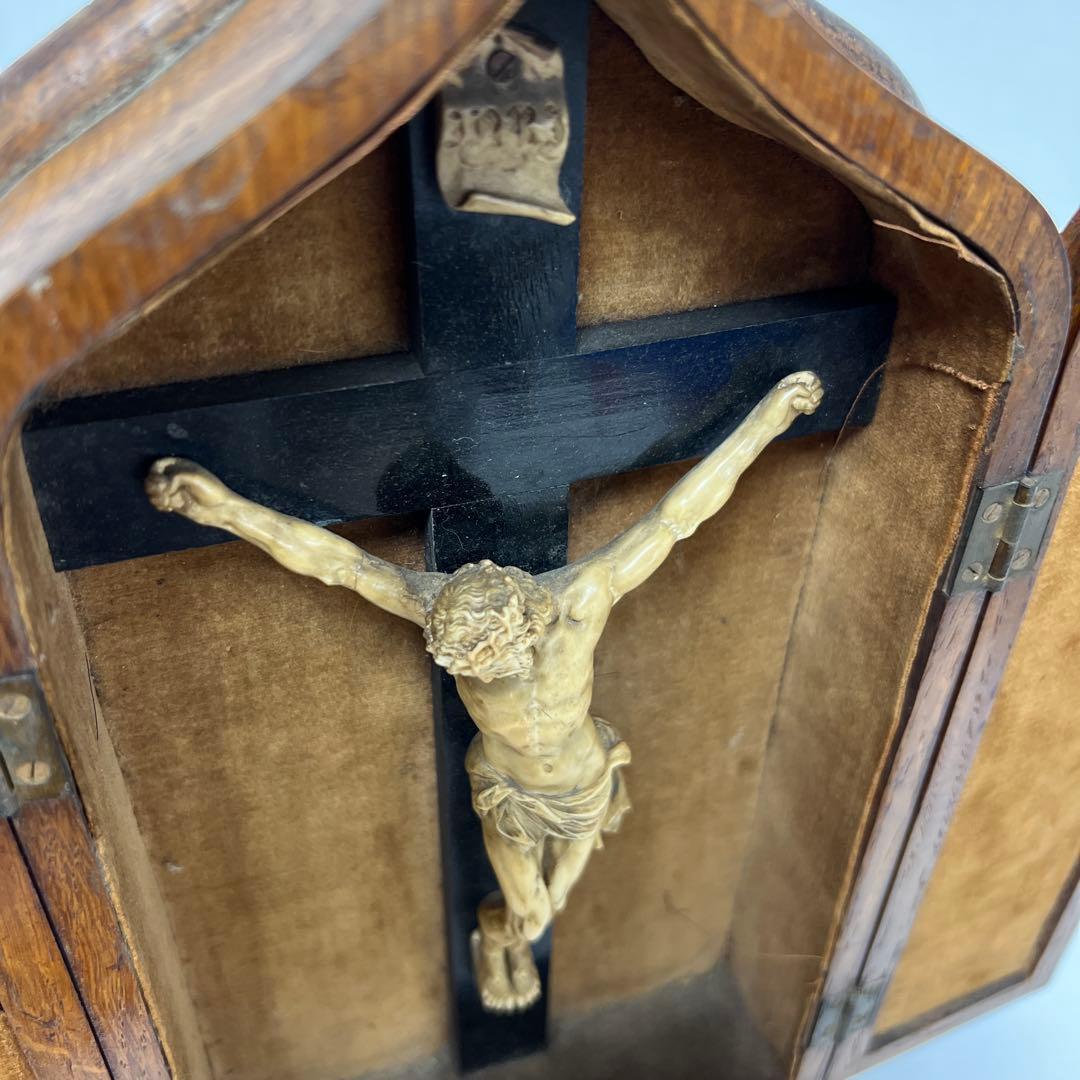 古代キリスト逗子入全体高さ31㎝/647g 東Y7-0717①トトオ