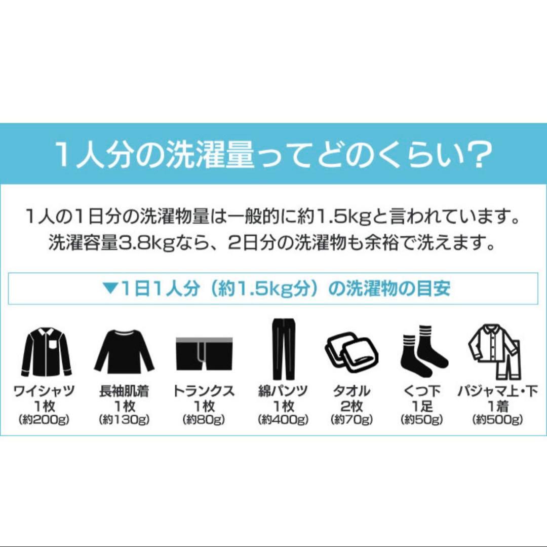 Grand Line 3.8kg 全自動洗濯機 GLW-38W