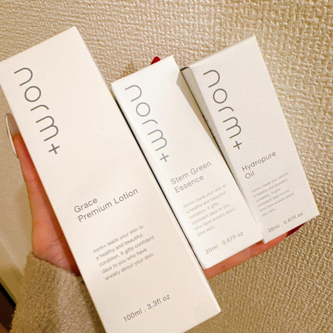 norm＋ デイリーケア3点セット ノームプラス 化粧水 オイル 美容液 商品詳細ページ