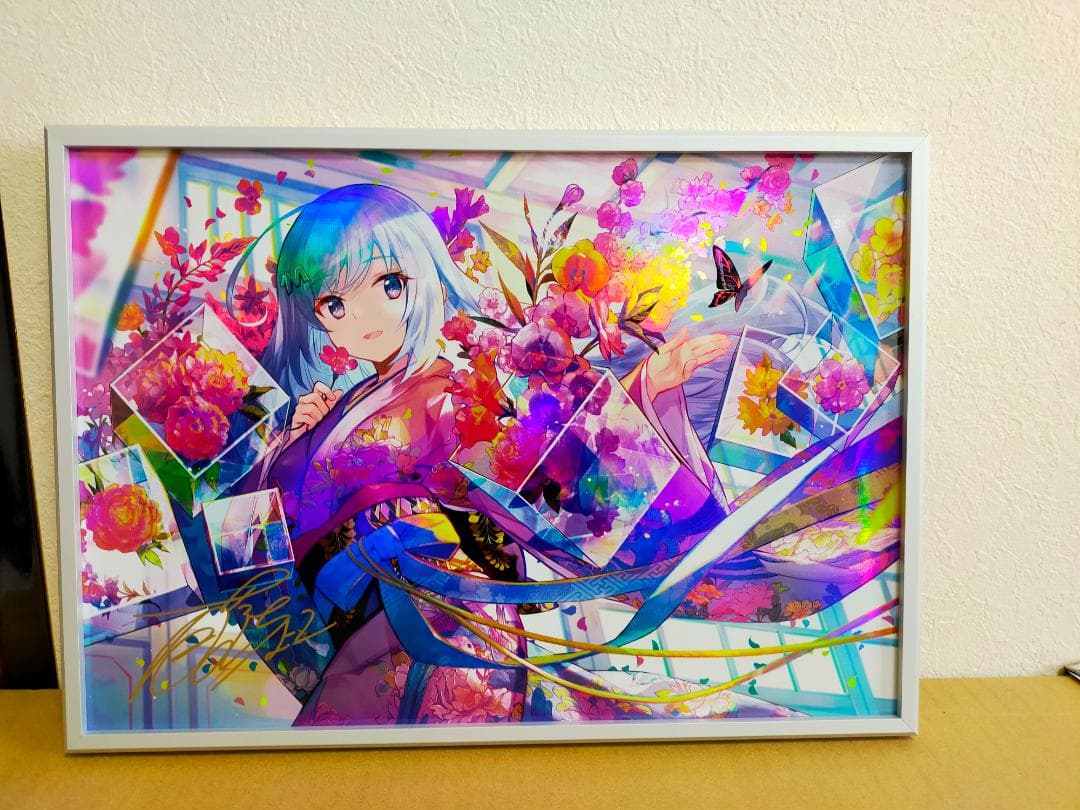 藤ちょこ　直筆サイン入り オーロラアート A4サイズ 　絵守未來 藤ちょこ 直筆サイン入り オーロラアート A4サイズ 絵守未來 - メルカリ