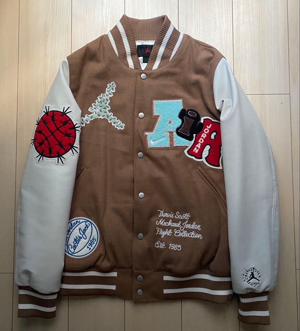 M】Travis Scott Jordan Varsity Jacket - メルカリ