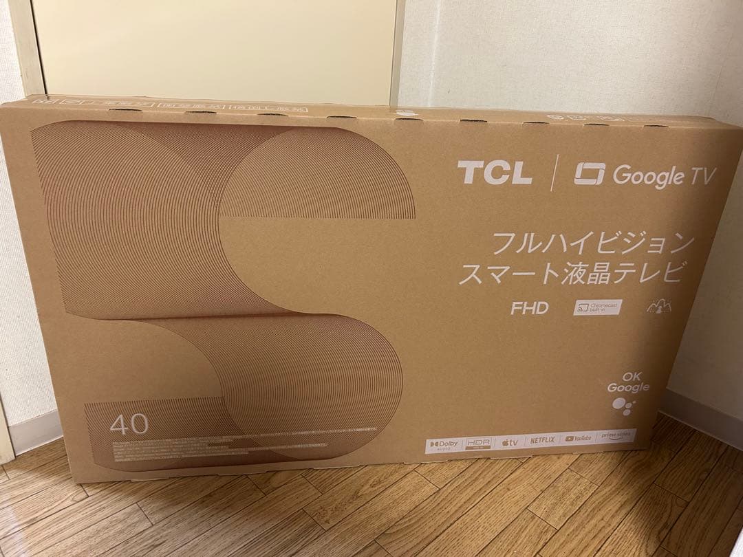 ジ*ス様 【新品】TCL 40V FHD Googleスマート液晶テレビ TCL テレビ 40型 TCL 40S5405 Googleスマートテレビ YouTube Netflix
