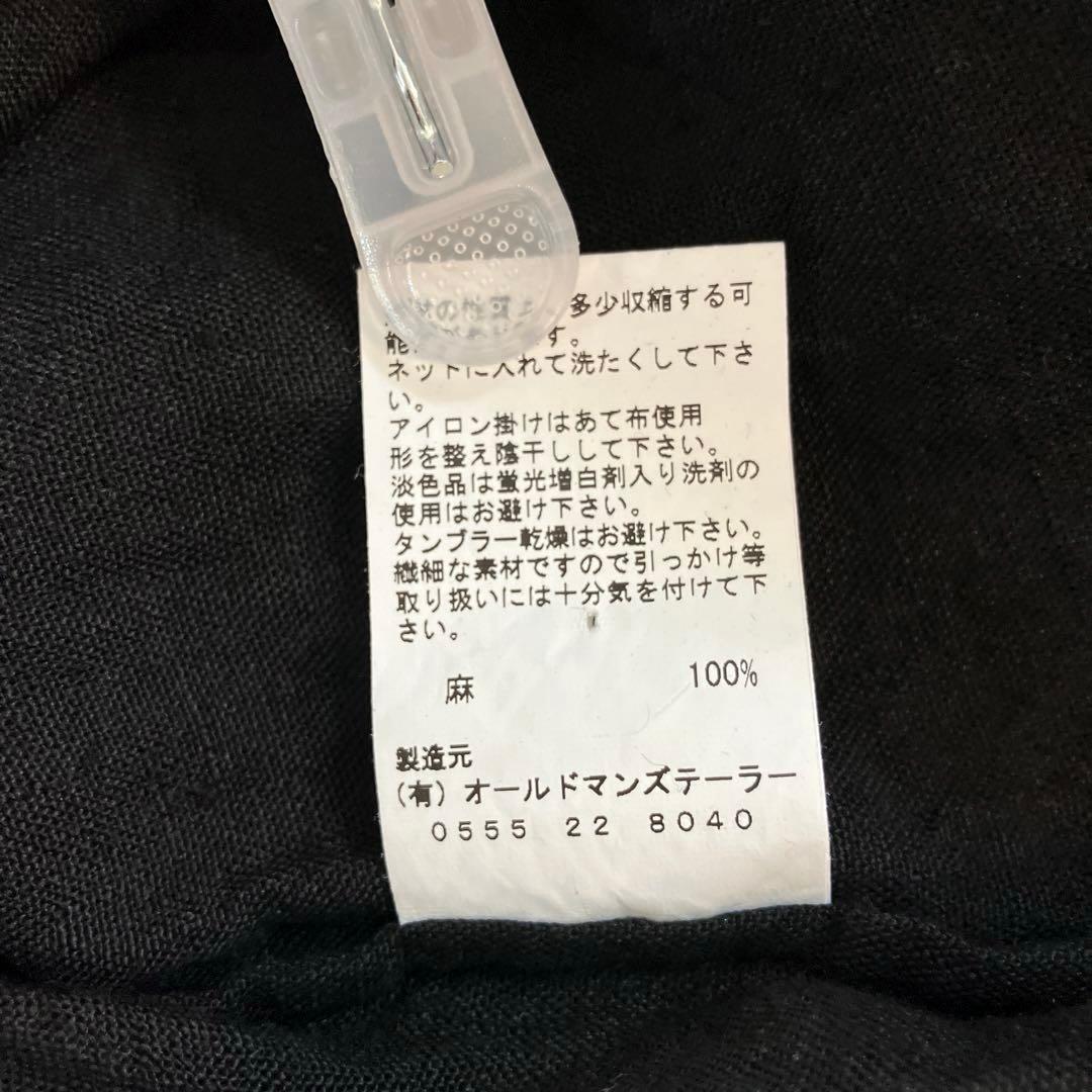 R&D.M.Co-オールドマンズテーラー リネン スモッグブラウス ブラック