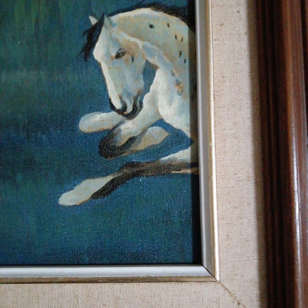 JAMES 馬の群れ 絵画 古物アンティーク 午年