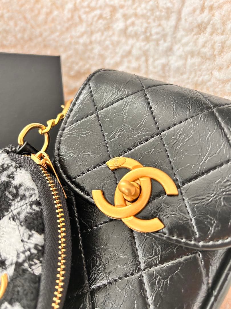 CHANEL ノベルティ 携帯ポシェット 千鳥格子の通販はau PAY マーケット