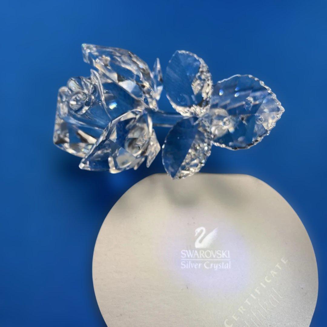 SWAROVSKI スワロフスキー クリスタルローズ 証明書付き 薔薇(384)