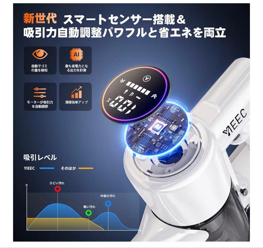掃除機 コードレス90Kpa真の強力吸引力プラス！ 2026業界初AIホコリ