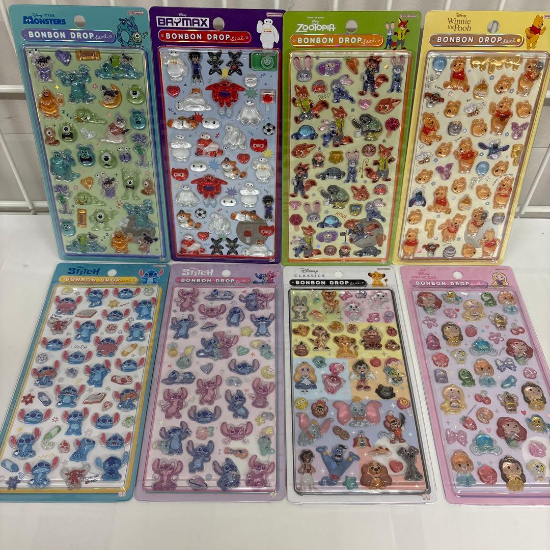 ボンボンドロップシール ディズニーコンプリート8種 ボンボンドロップシール ミニ ディズニー コンプリート 8種 まとめ売り
