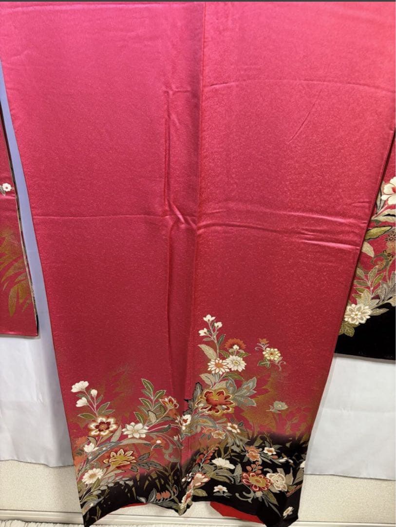 振袖 赤 花柄刺繍しつけ付きの通販はau PAY マーケット - 輸入雑貨の