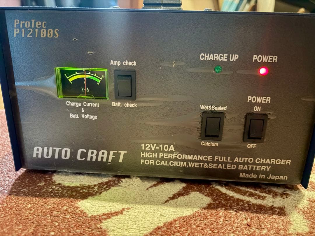 ProTec P12100S 充電器 12V-10A アルプス計器 P12100S-TR 自動車用充電器(トリクル機能付) 1台 オリオンオート