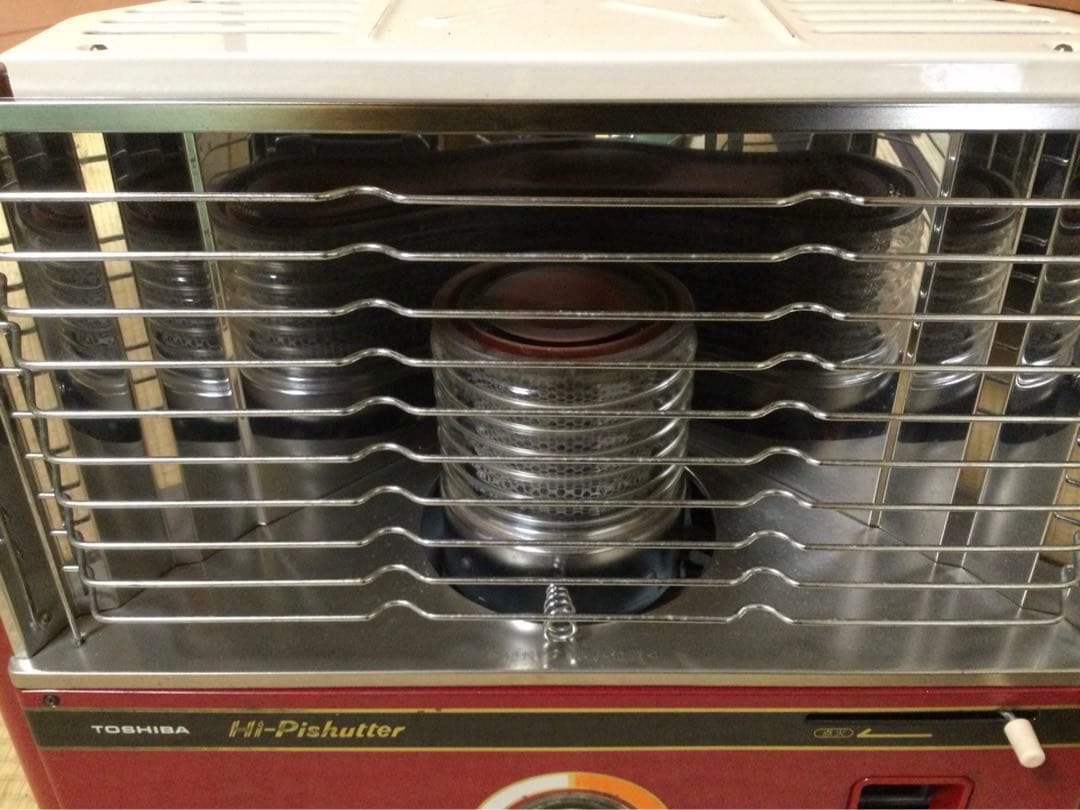 昭和レトロ TOSHIBA 石油ストーブ ハイピシャッター レッド L273