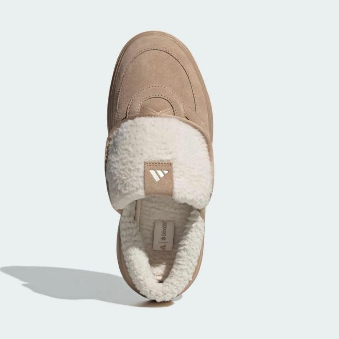 韓国限定】adidas アディダス24.5㎝ ボア付き サンダル ブラウン