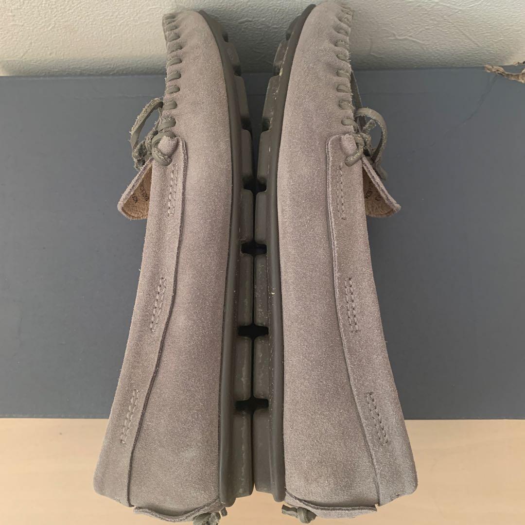 美品】REGAL モカシン スエード レザー シューズ グレー 革 24