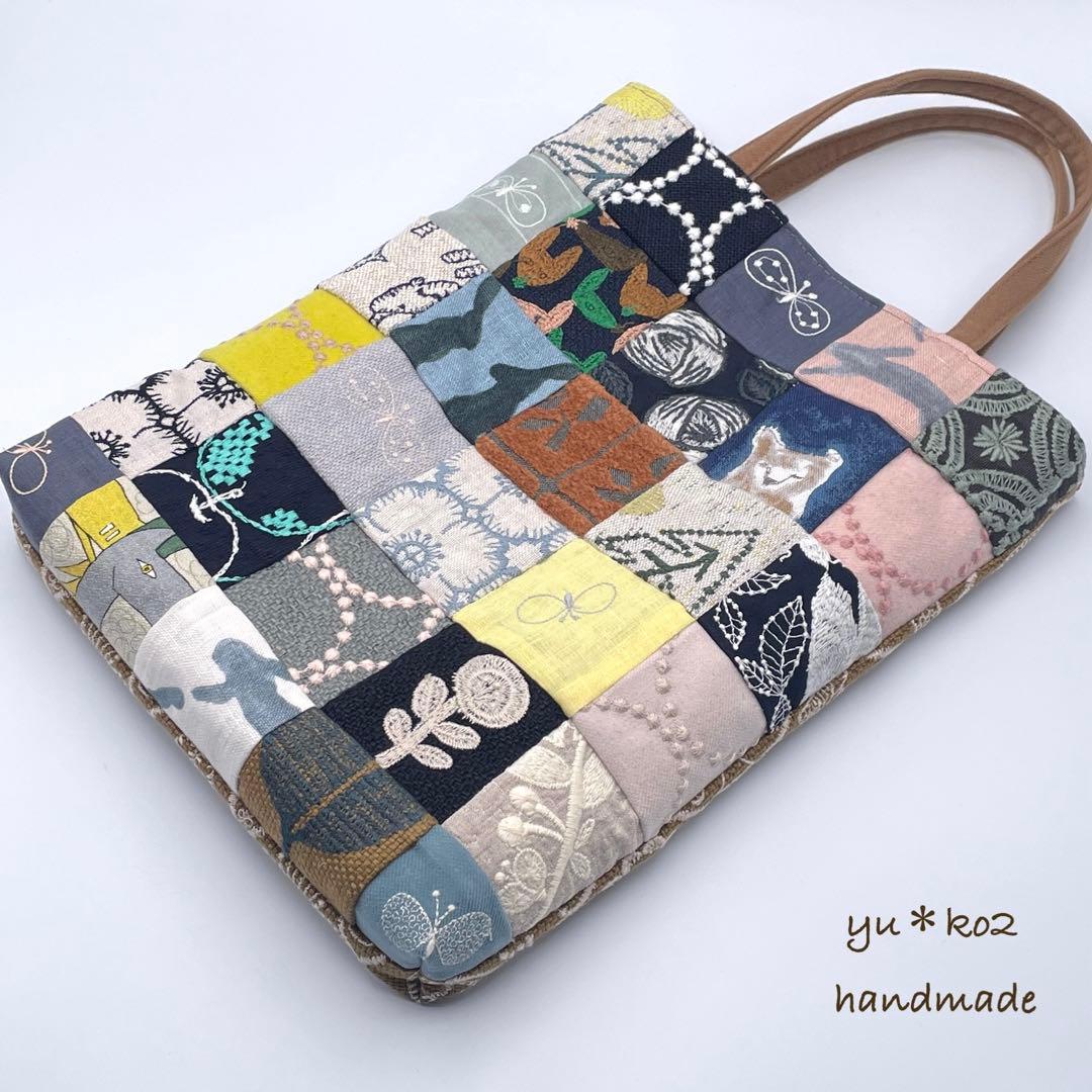 ㊺ミナペルホネン*パッチワーク ハンドメイド バッグ ミナペルホネン パッチワーク ミニバッグ その他バッグ ユーカリ 通販
