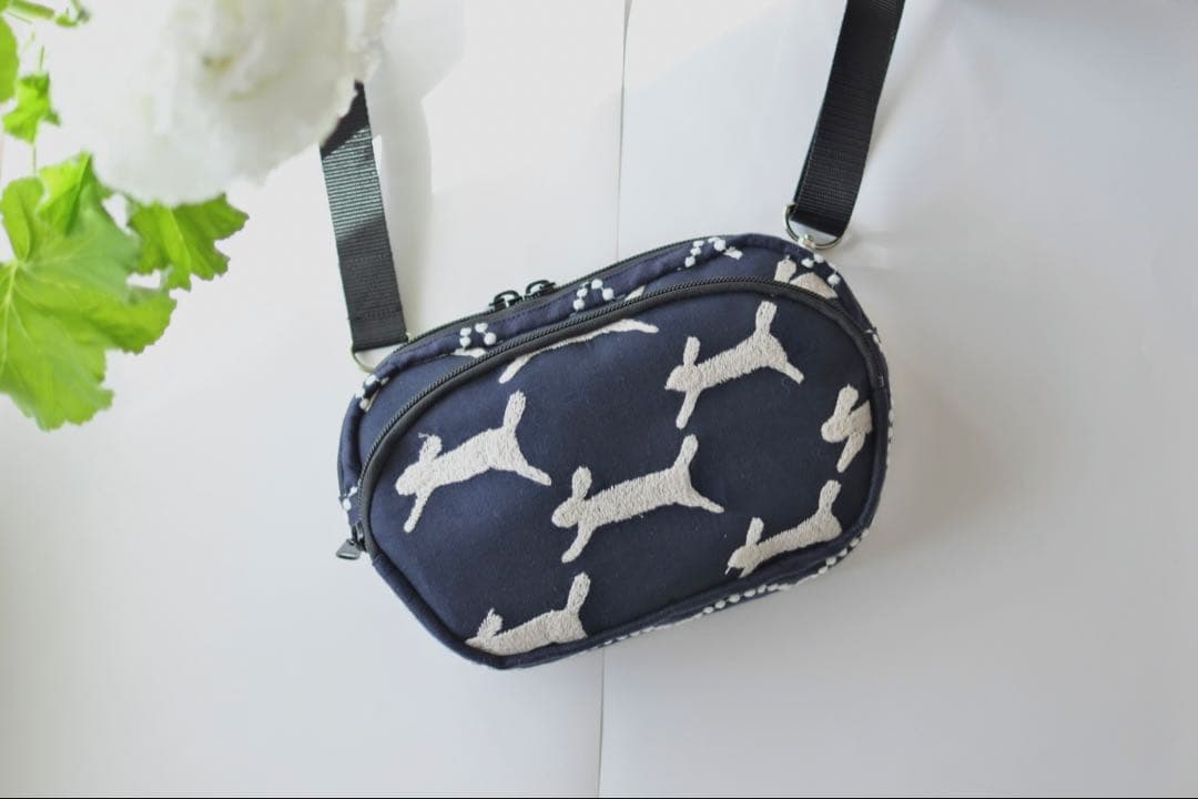 ミナペルホネン　ランランランとタンバリンのカンガルーバッグ 春色ミナペルホネントート【runrunrun/nevy】ランランランネイビー