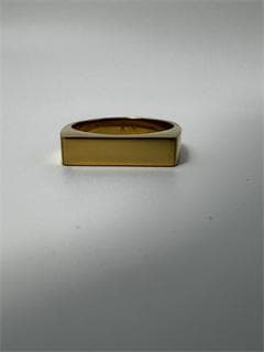 《最高品質/日本製18金》K18ゴールド 四角形リング3.35g 11号