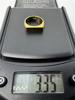 《最高品質/日本製18金》K18ゴールド 四角形リング3.35g 11号