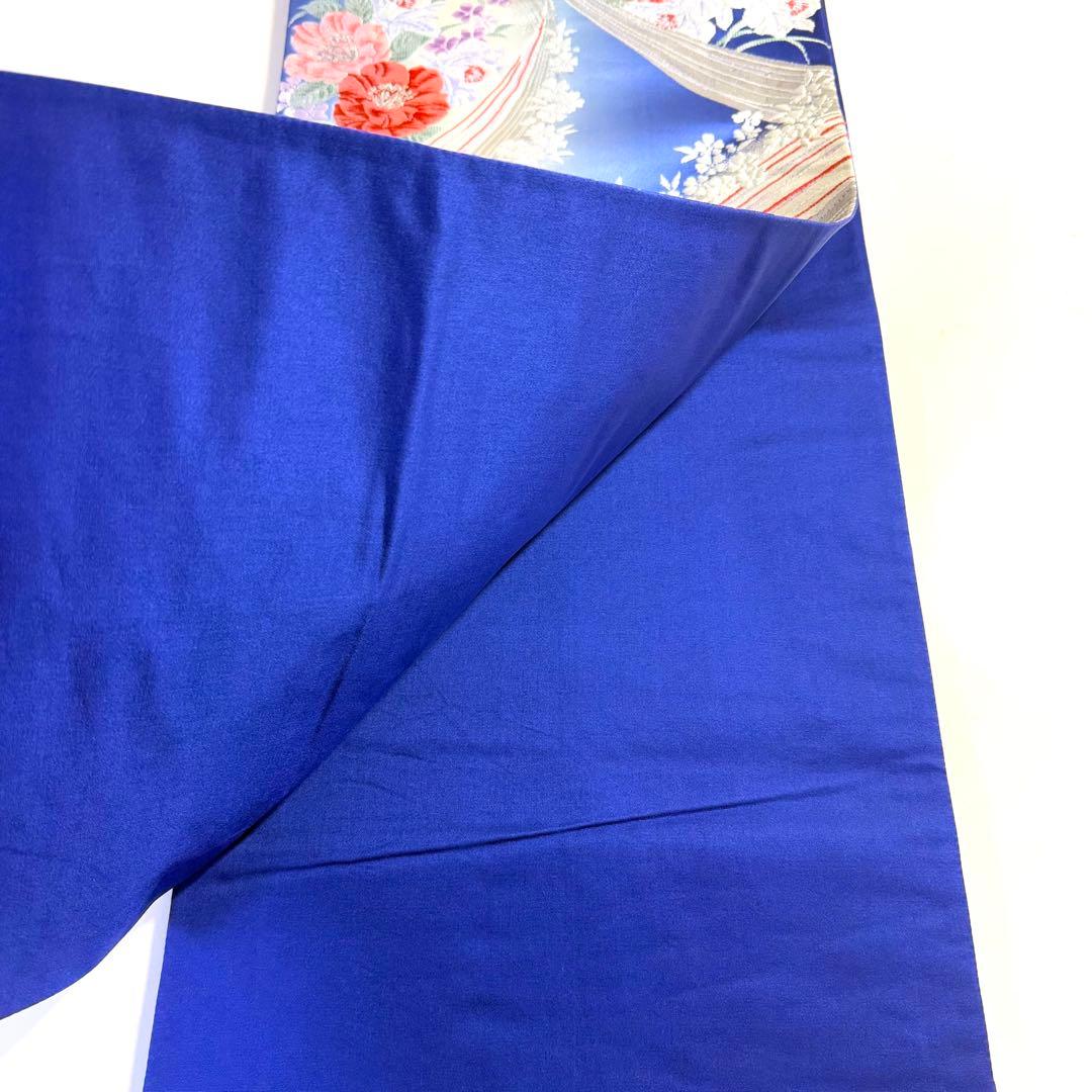 5k2963 袋帯 絹 唐織 銀色 青 赤 白 紫 ピンク 花柄 和装 着物 - メルカリ