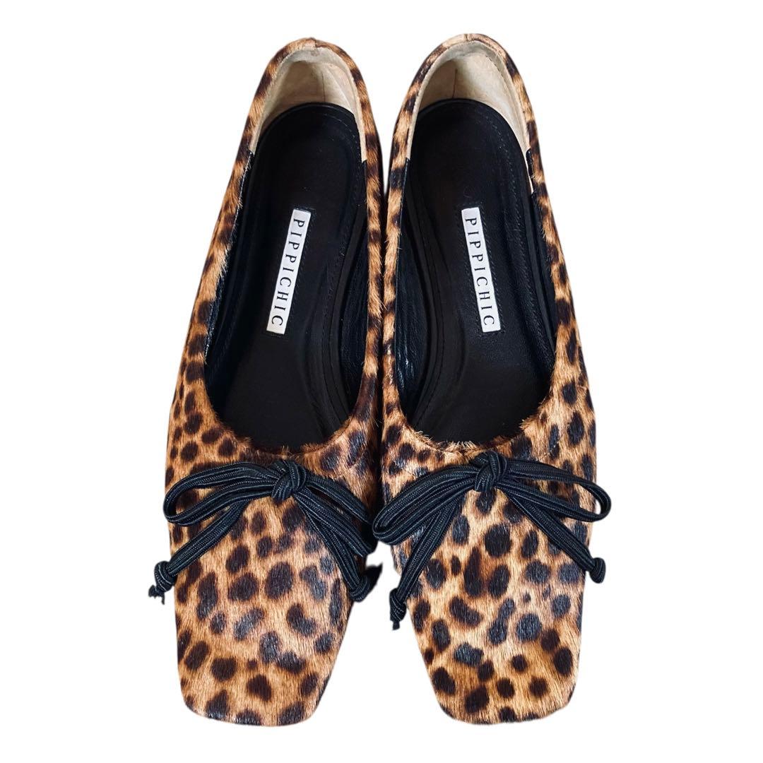 GK Yu-miさま専用】PIPPICHIC ヒョウ柄 フラットシューズ 37 - メルカリ