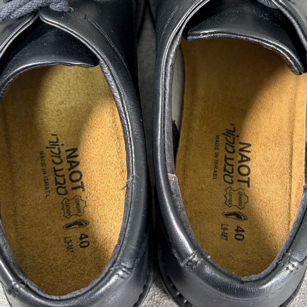 美品　NAOTO ナオト　プレーントゥ　ビジネスシューズ　レザー　ブラック