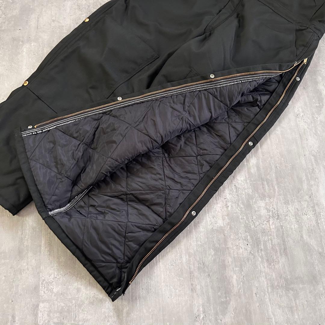 P276【42R】【ダブルニー】カーハート 防寒つなぎ 中綿入り 黒