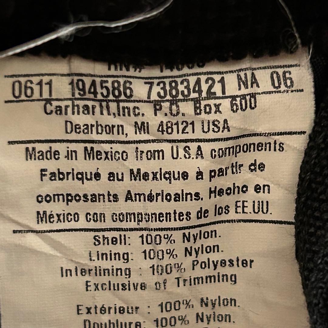 P276【42R】【ダブルニー】カーハート 防寒つなぎ 中綿入り 黒