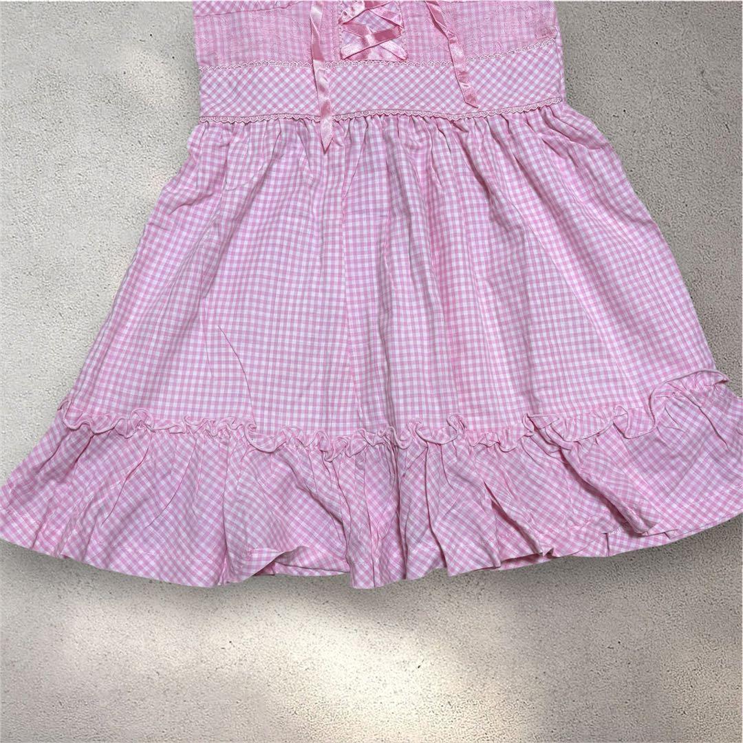 タグ付き】TRALALA/トゥララ キャミワンピ チェック ピンク 【タグ付き