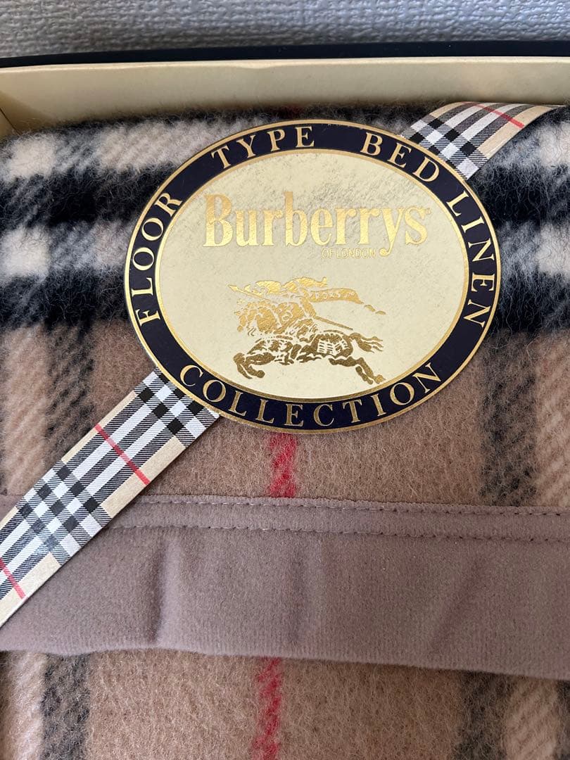 未使用バーバリーBurberry 純毛毛布ラムMIX 140✖️200