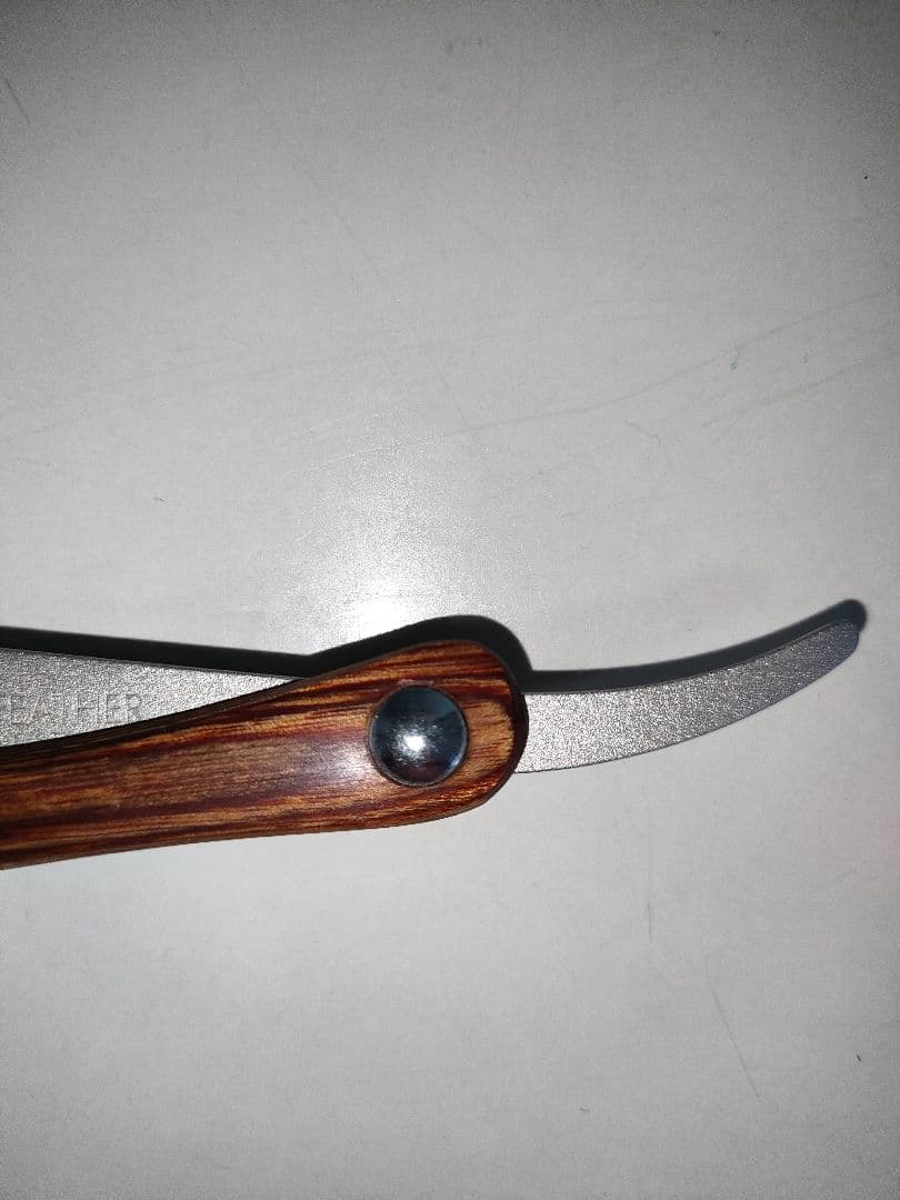 うみ吉様専用 FEATHER レザー ホルダー フェザー 木柄 木製 理容 美容