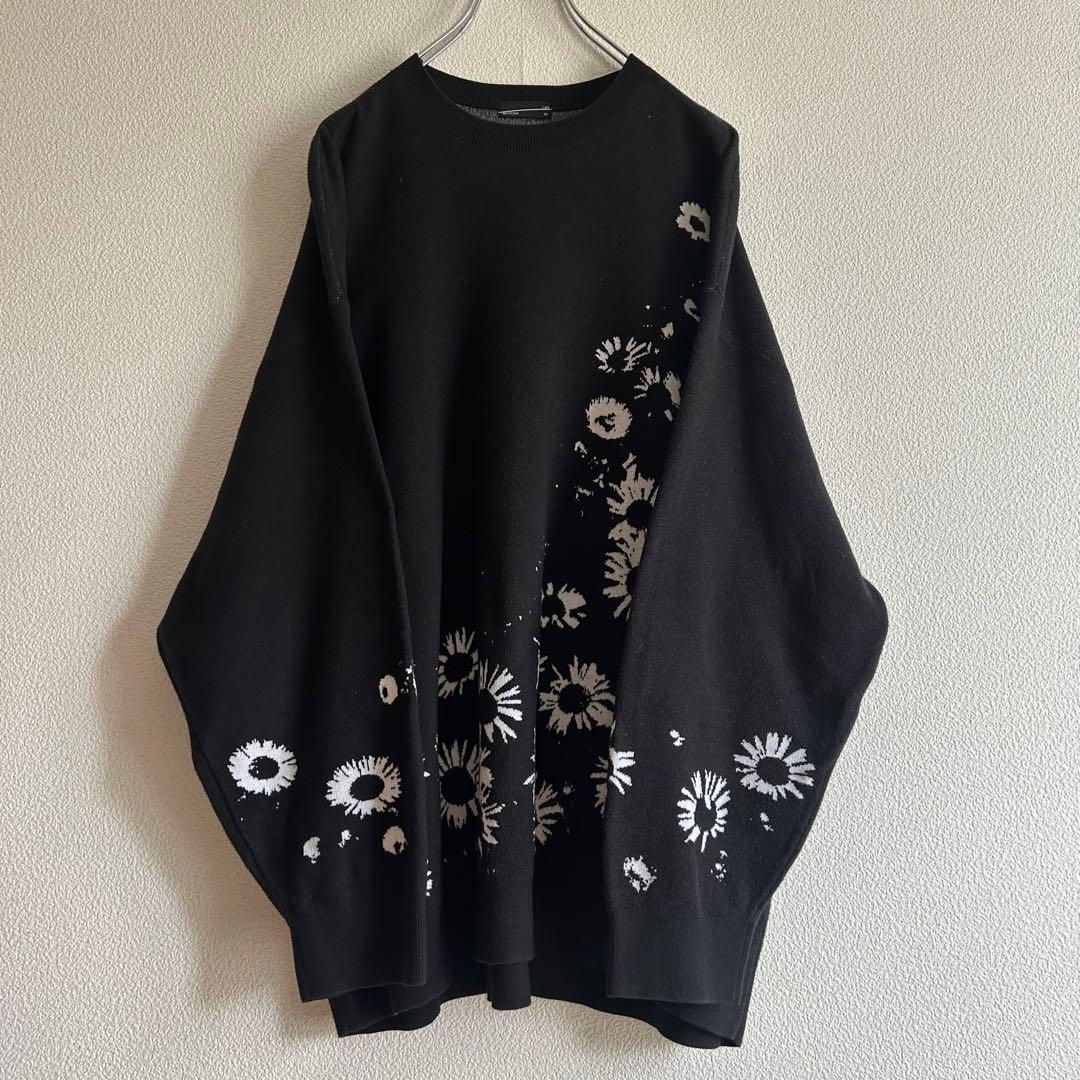 LAD MUSICIAN ラッドミュージシャン ニット 花柄 コットン 黒 - メルカリ