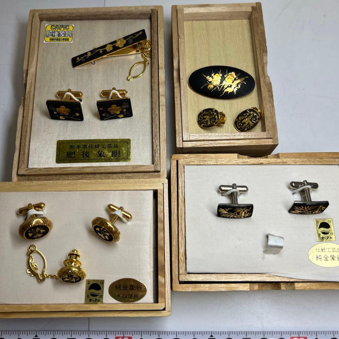 肥後 純金象嵌 アクセサリー 共箱 色々 東キ8-0127② - メルカリ