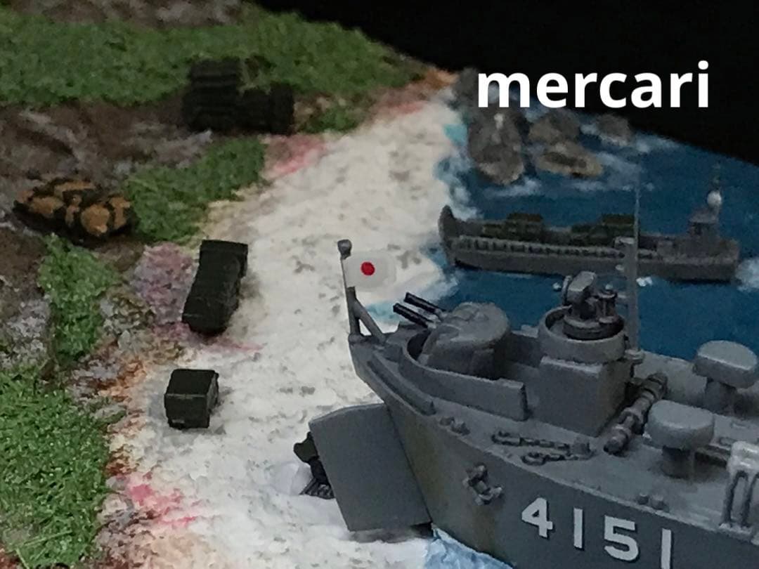 1／700 海上自衛隊輸送艦みうら LST-4151 ジオラマ仕上 1／700 LST